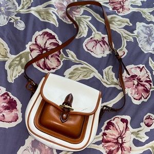 Dooney & Bourke white / brown crossbody